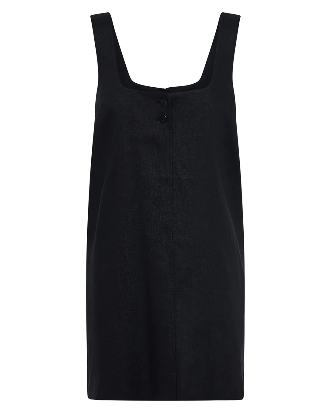 Zephyr Linen Mini Dress - Black - Image 5
