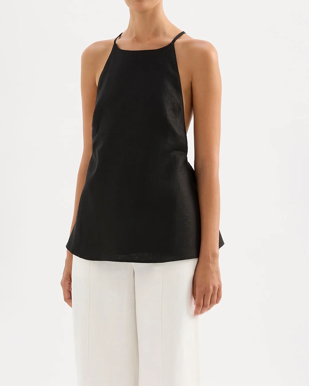 Ziba Linen Top - Black - Image 6