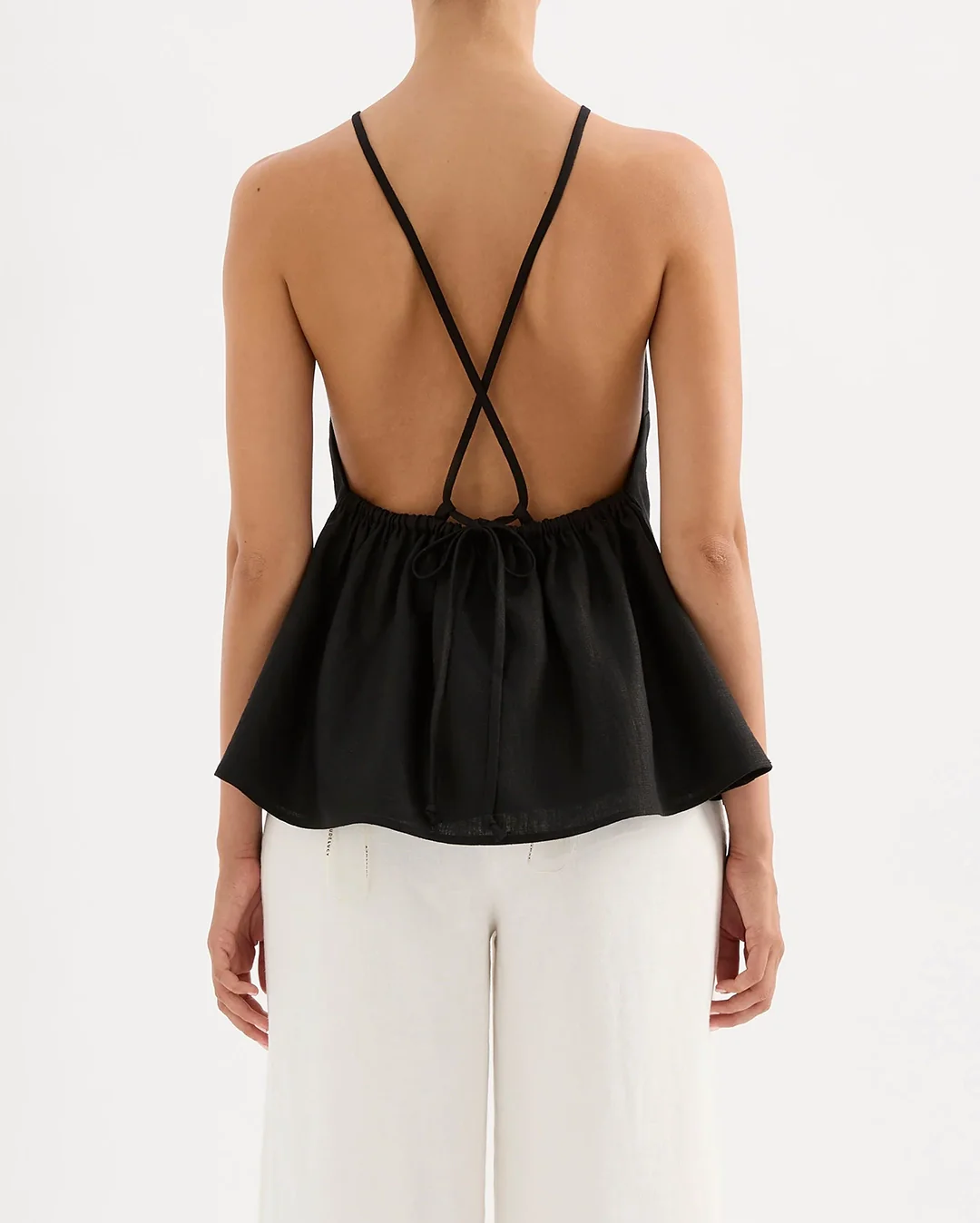 Ziba Linen Top - Black - Image 7