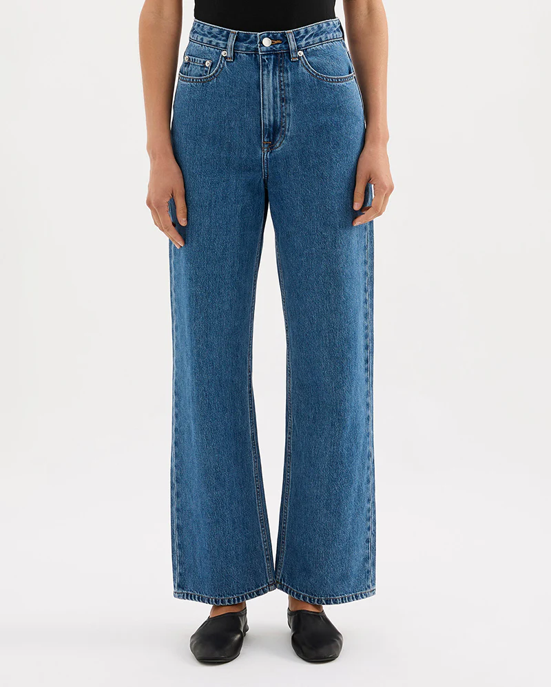 Organic Relaxed Leg Jean - Royal Blue - Image 2