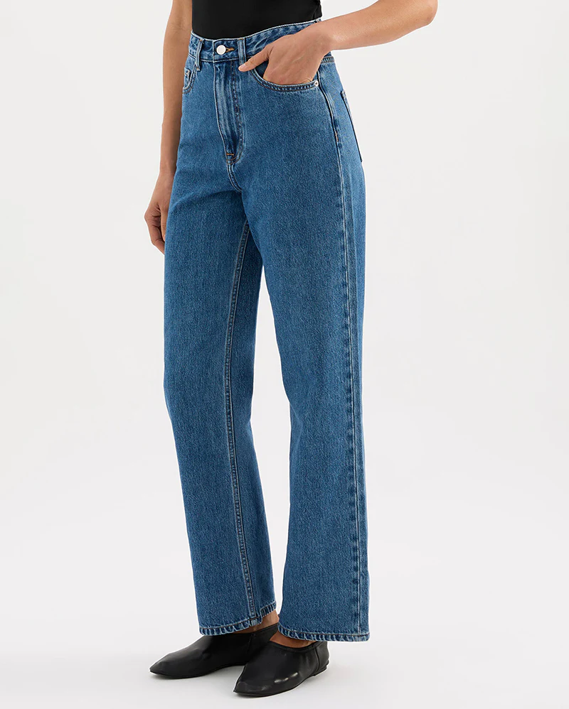 Organic Relaxed Leg Jean - Royal Blue - Image 3