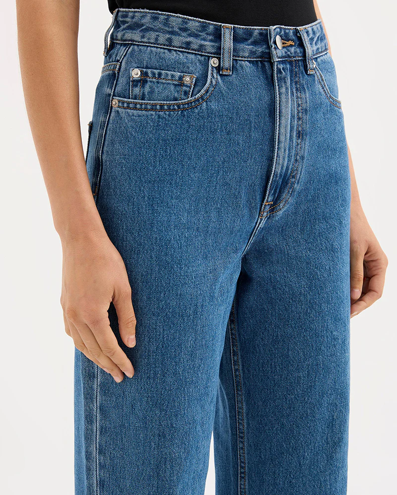 Organic Relaxed Leg Jean - Royal Blue - Image 5