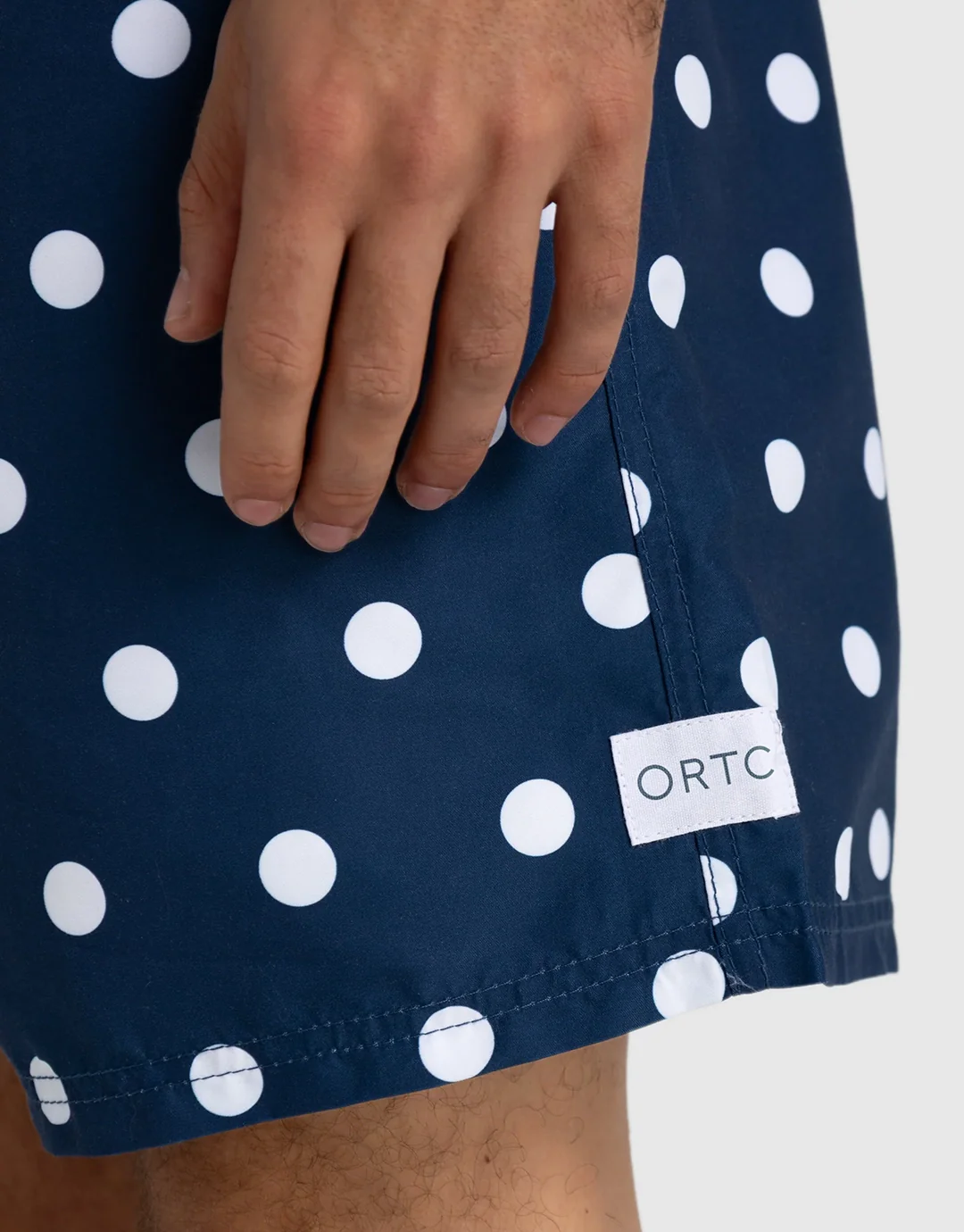 Henley Swim Shorts - Navy Polka - Image 4