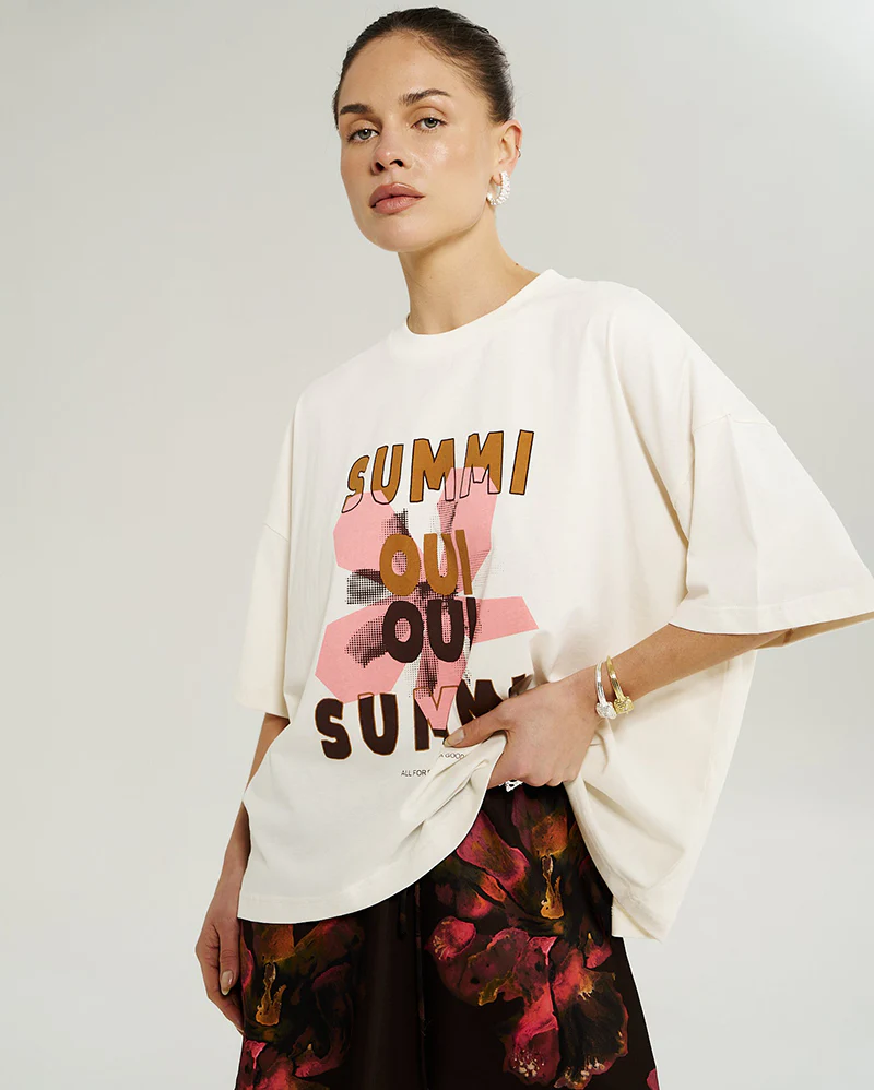 Oui Oui Tee - Vintage White - Image 4