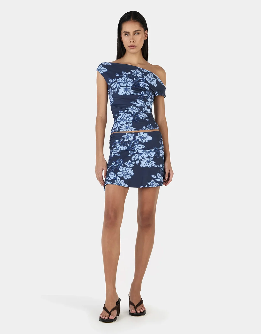 Adriana Mini Skirt - Rolling Waves Navy