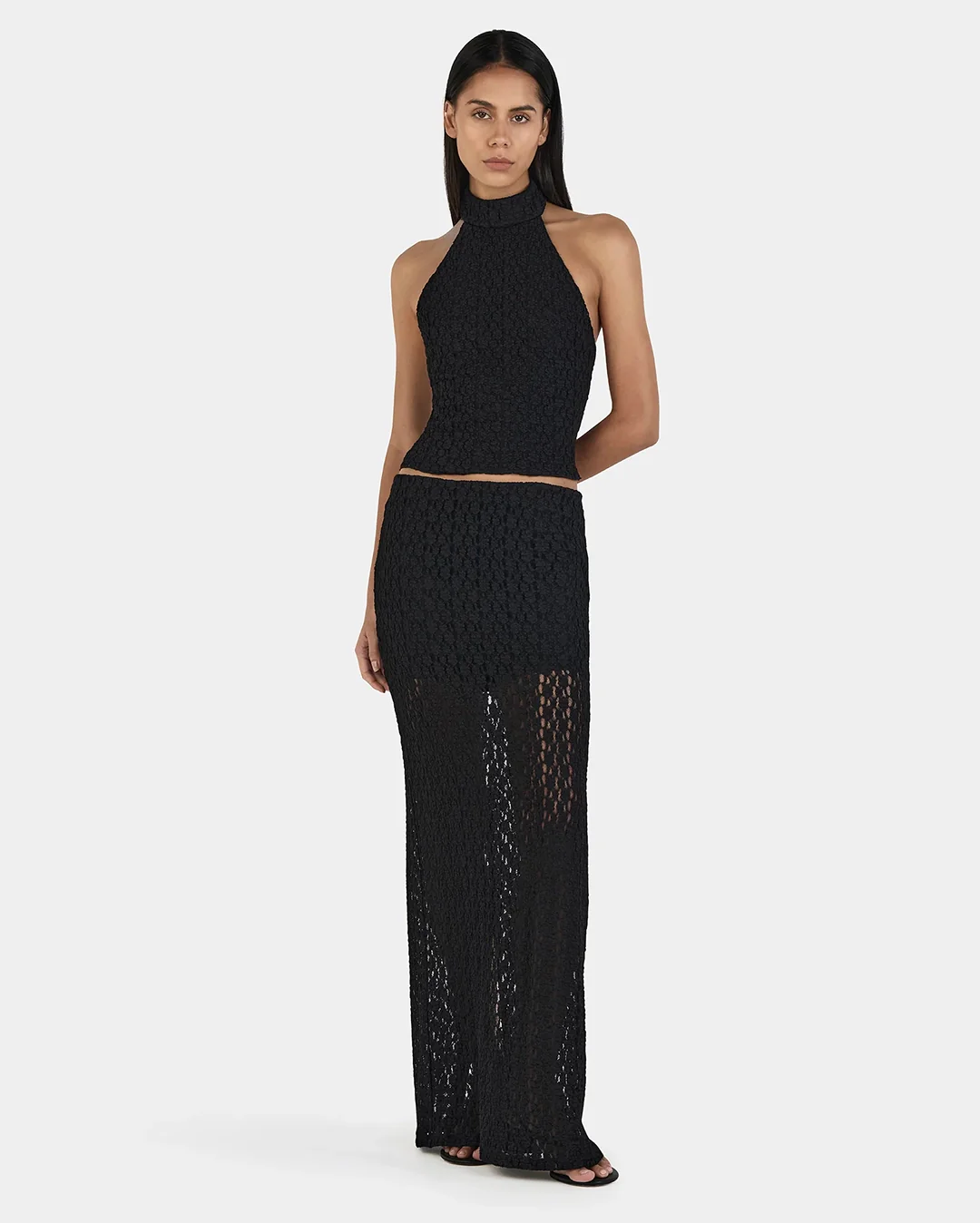 Cooper Halter Top - Black - Image 3