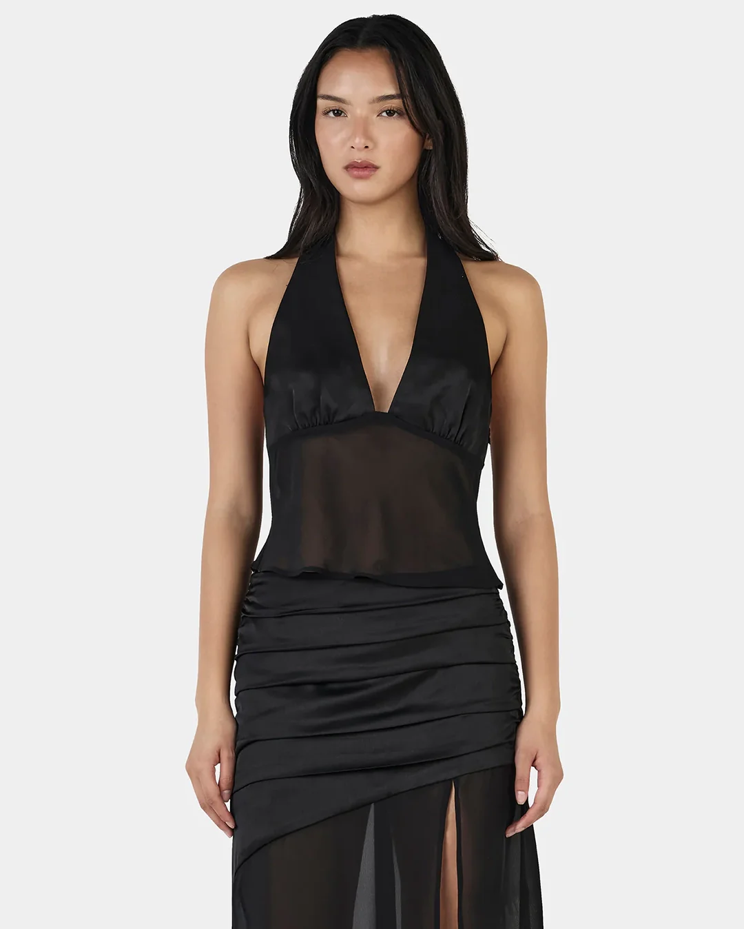 Delilah Scarf Top - Black