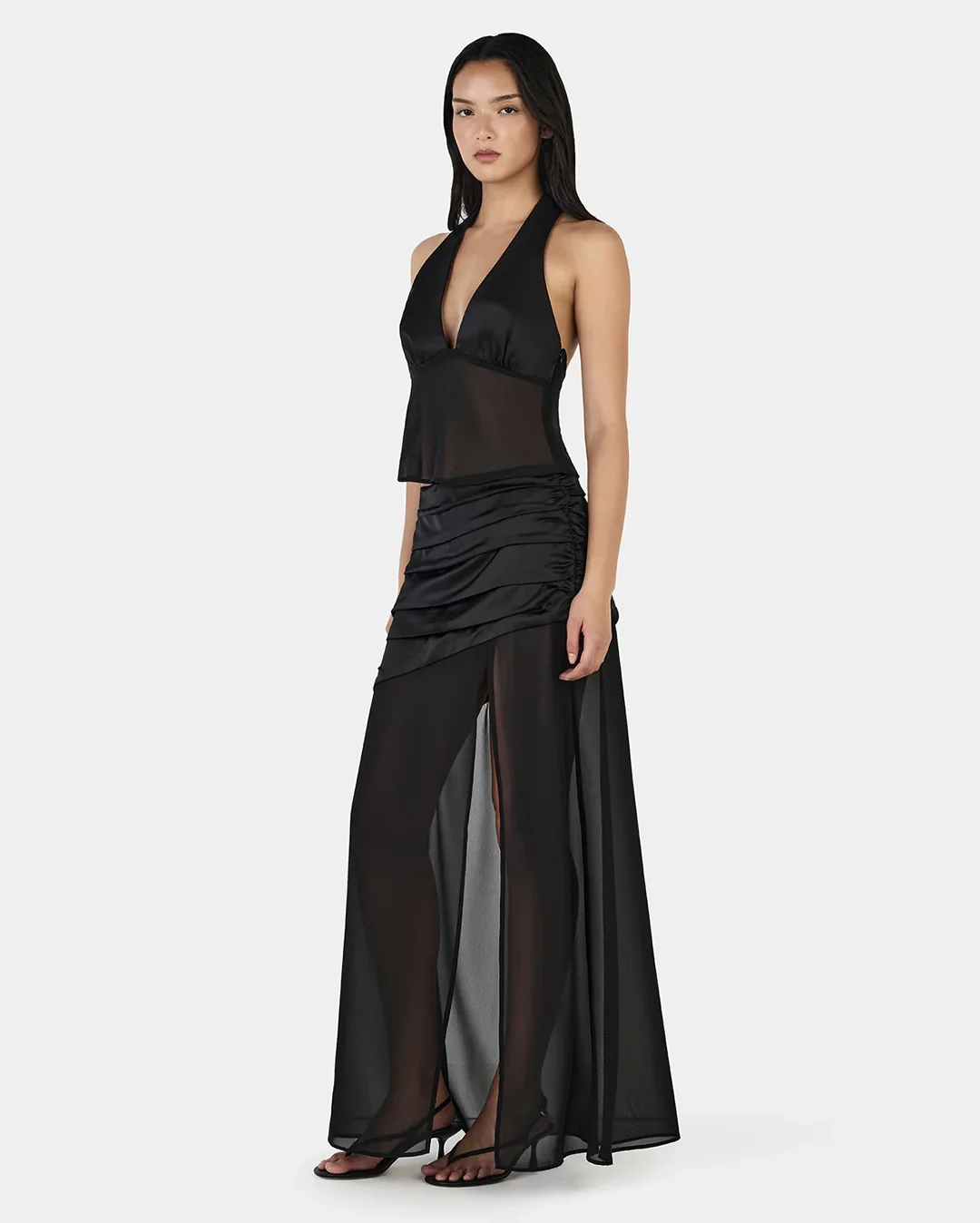 Delilah Scarf Top - Black - Image 2