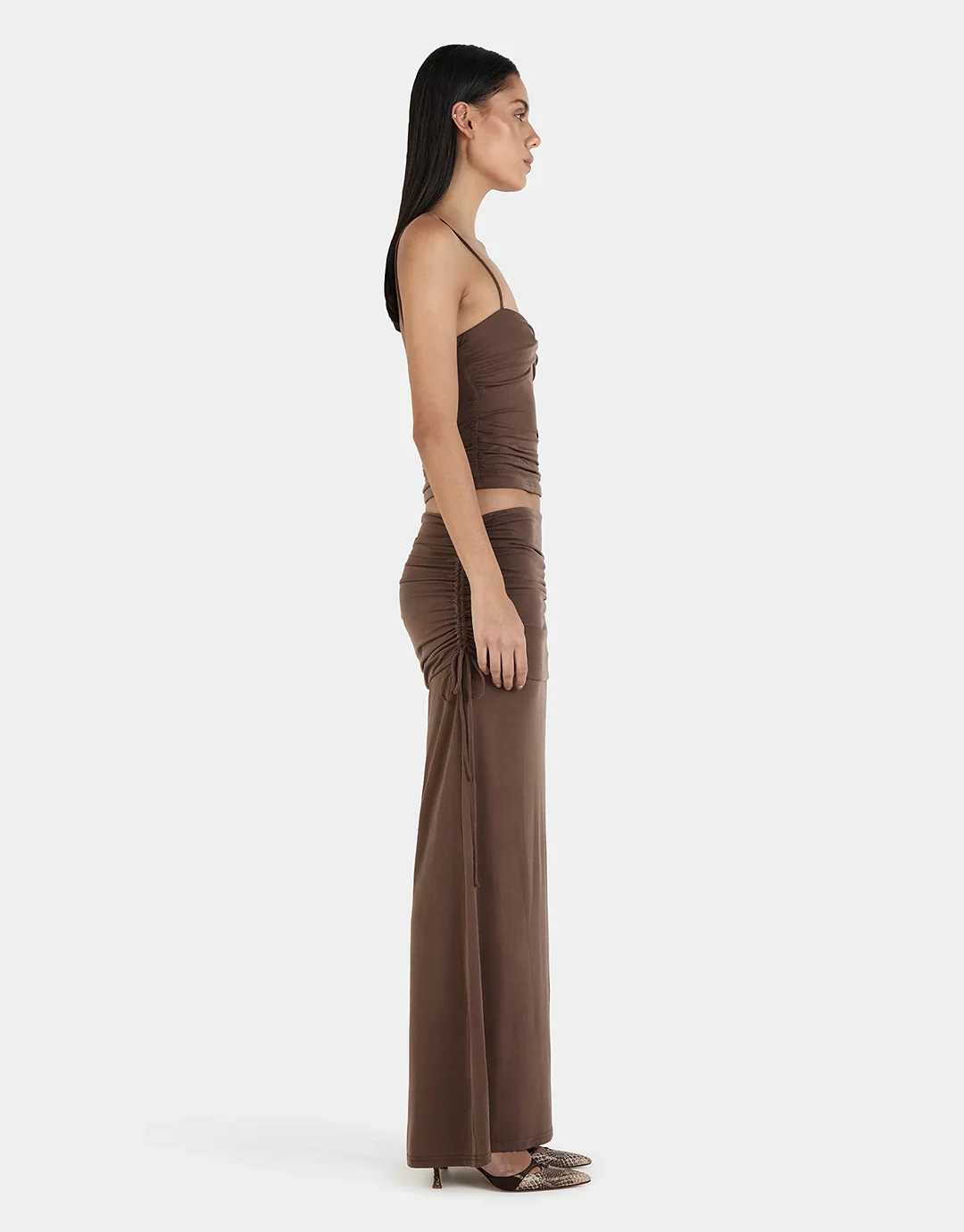 Heather Maxi Skirt - Chocolate - Image 4