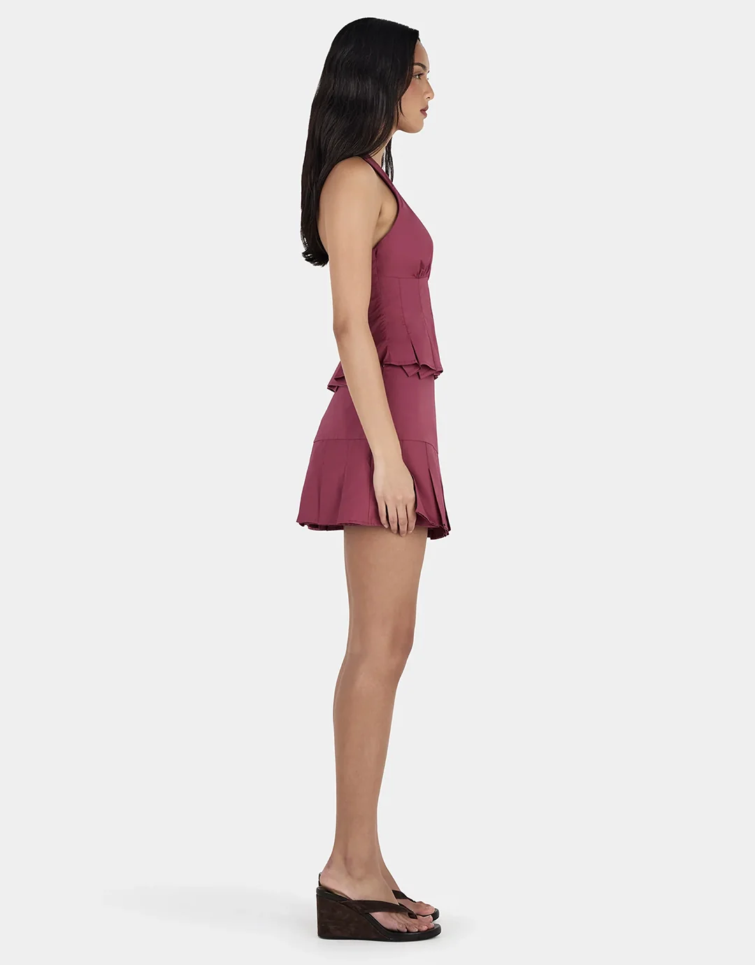 Laura Mini Skirt - Raspberry - Image 3