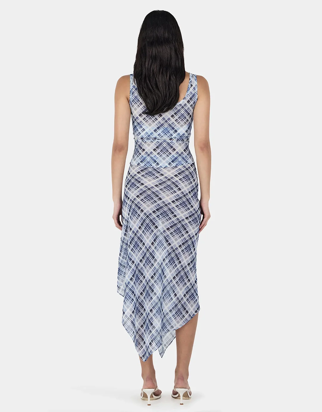 Natalia Layer Tank - Sky Plaid - Image 6