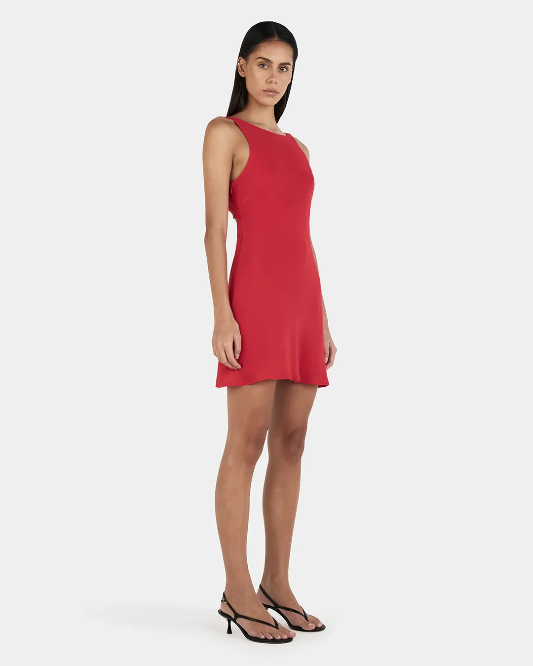 Tori Mini Dress - Ruby Red - Image 2