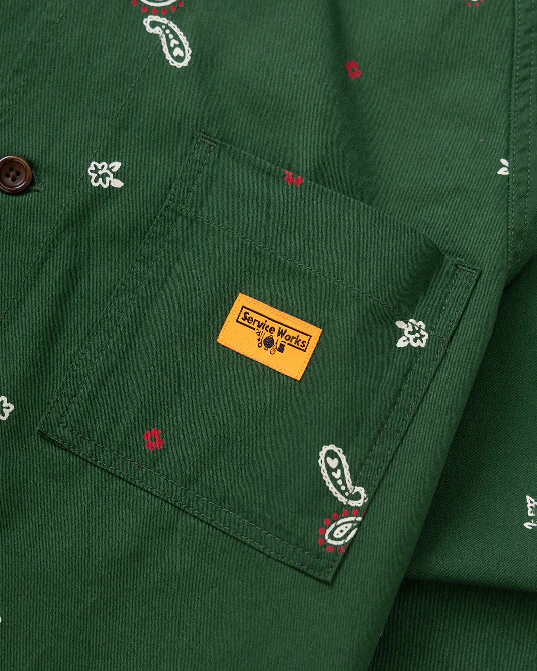 Paisley Front of House Jacket - Forest - Image 4