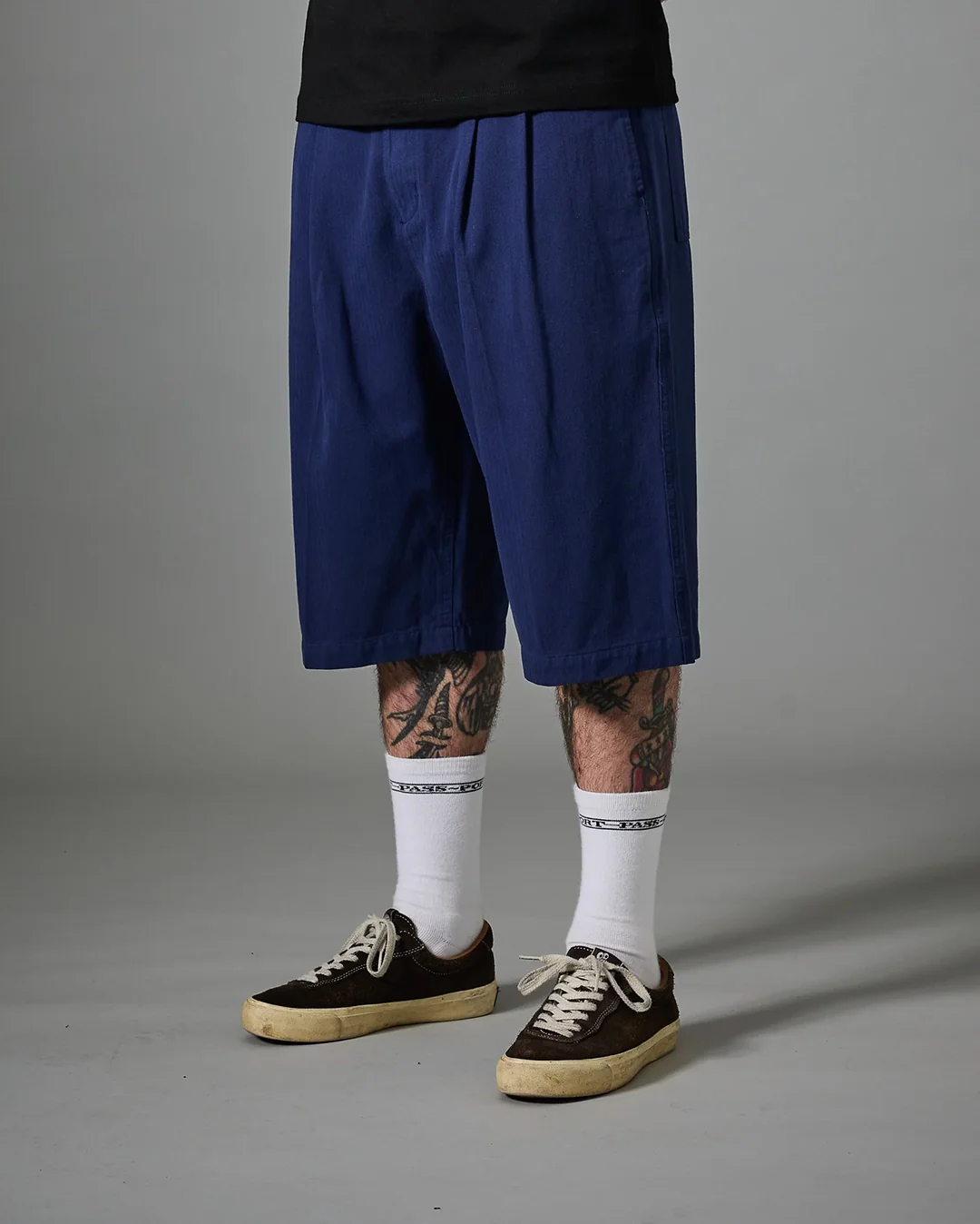 Herringbone Leagues Club Short - Dark Indigo