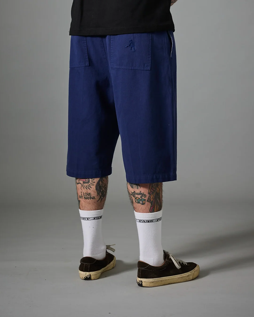 Herringbone Leagues Club Short - Dark Indigo - Image 2