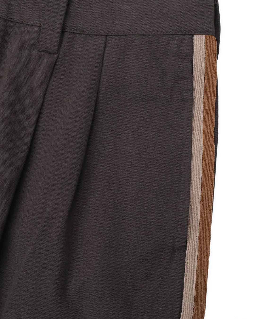 Herringbone Leagues Club Stripe Short - Dark Brown - Image 6
