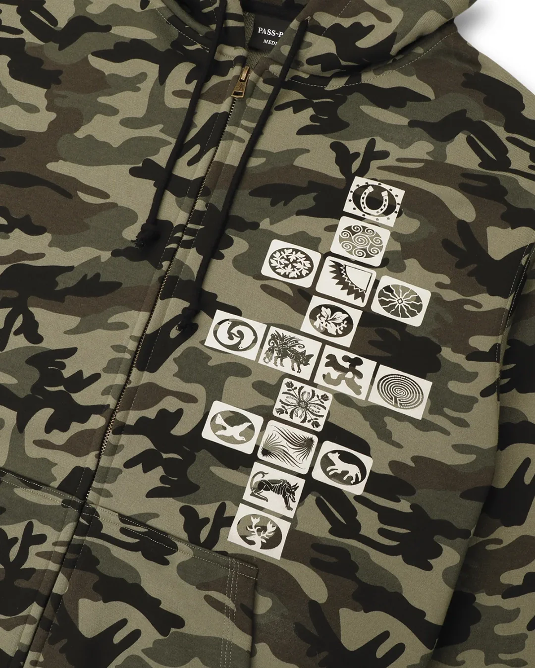 Kollaasi Zip Hoodie - Woodland Camo - Image 4
