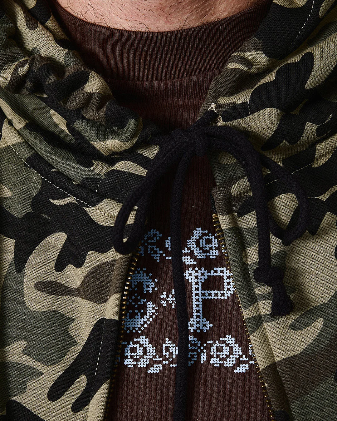 Kollaasi Zip Hoodie - Woodland Camo - Image 6