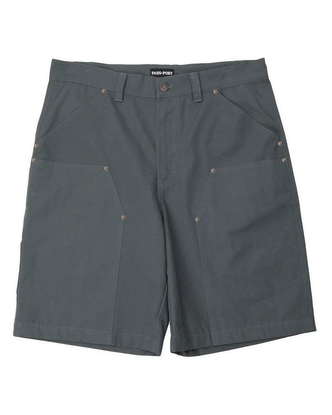 Ripstop Double Knee Diggers Club Short - Steel Blue