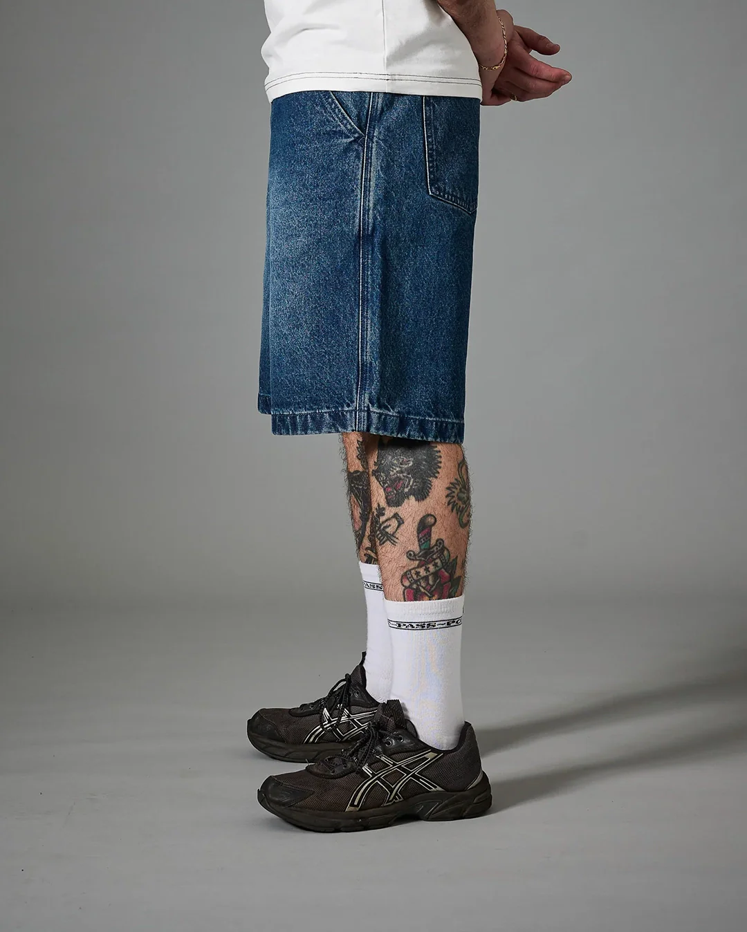 Workers Club Classic Jean Short R46 - Washed Dark Indigo - Image 3