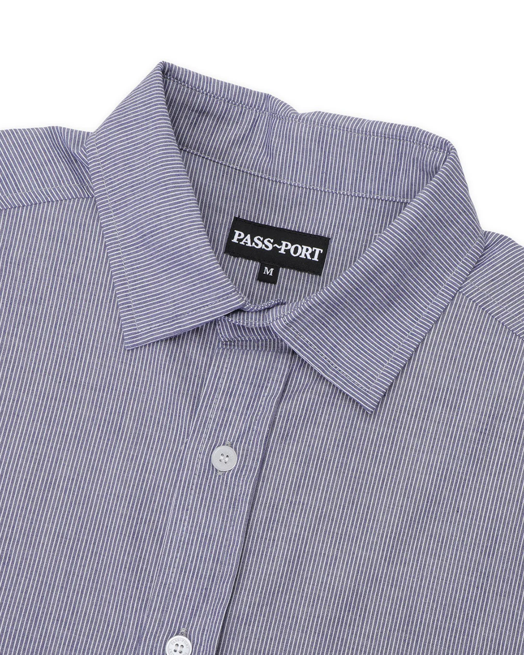 Workers Sripe Shirt Long Sleeve - Indigo - Image 2