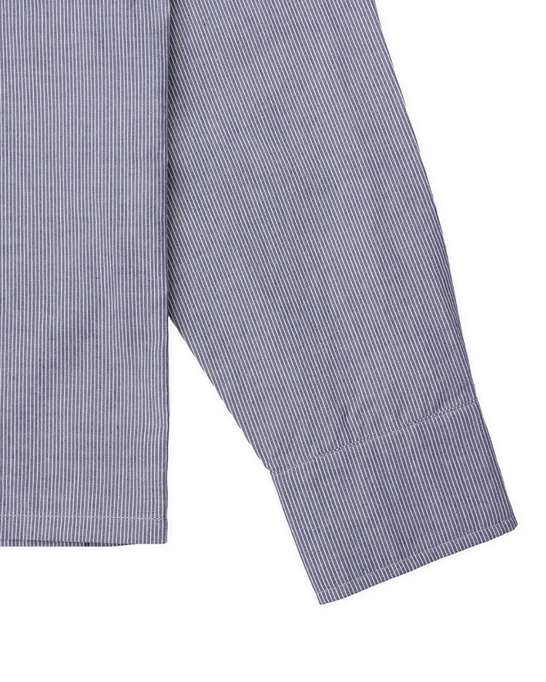 Workers Sripe Shirt Long Sleeve - Indigo - Image 4