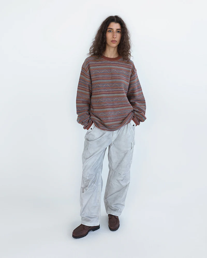 Pattern Knit Crew - Magenta - Image 4