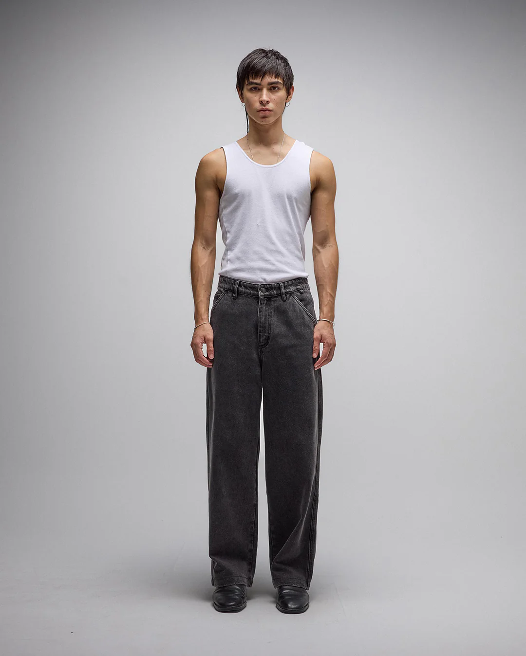 Reynolds Slack Denim Pant - Washed Black - Image 3