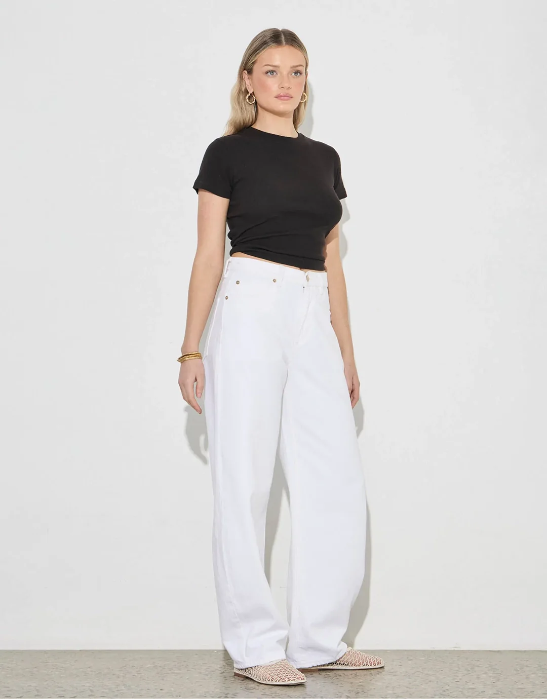 Arc Barrel Jeans - White Gold - Image 2