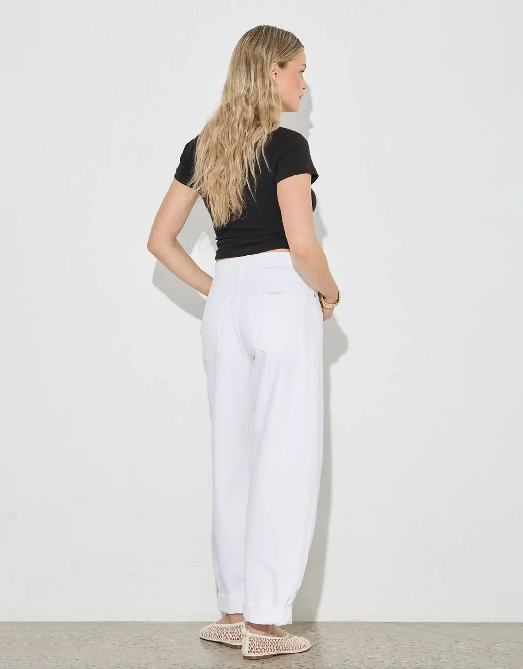 Arc Barrel Jeans - White Gold - Image 6