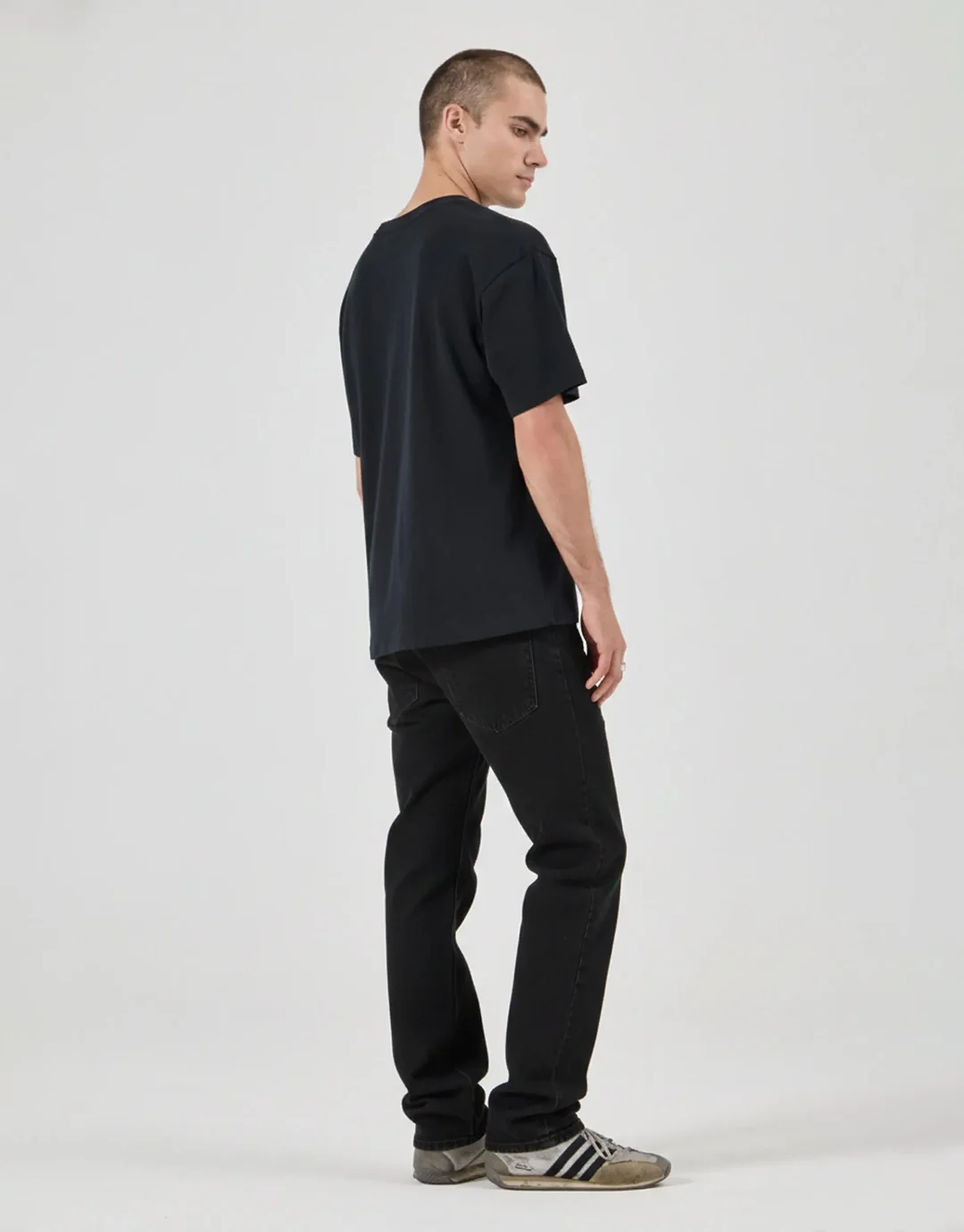 Bronco Slim Straight Denim Jeans - Black - Image 3