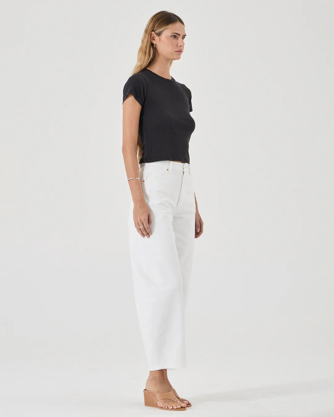 Gigi Barrel Denim Jeans - Vintage White - Image 5