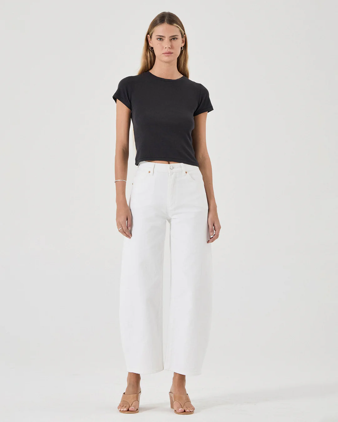 Gigi Barrel Denim Jeans - Vintage White - Image 6