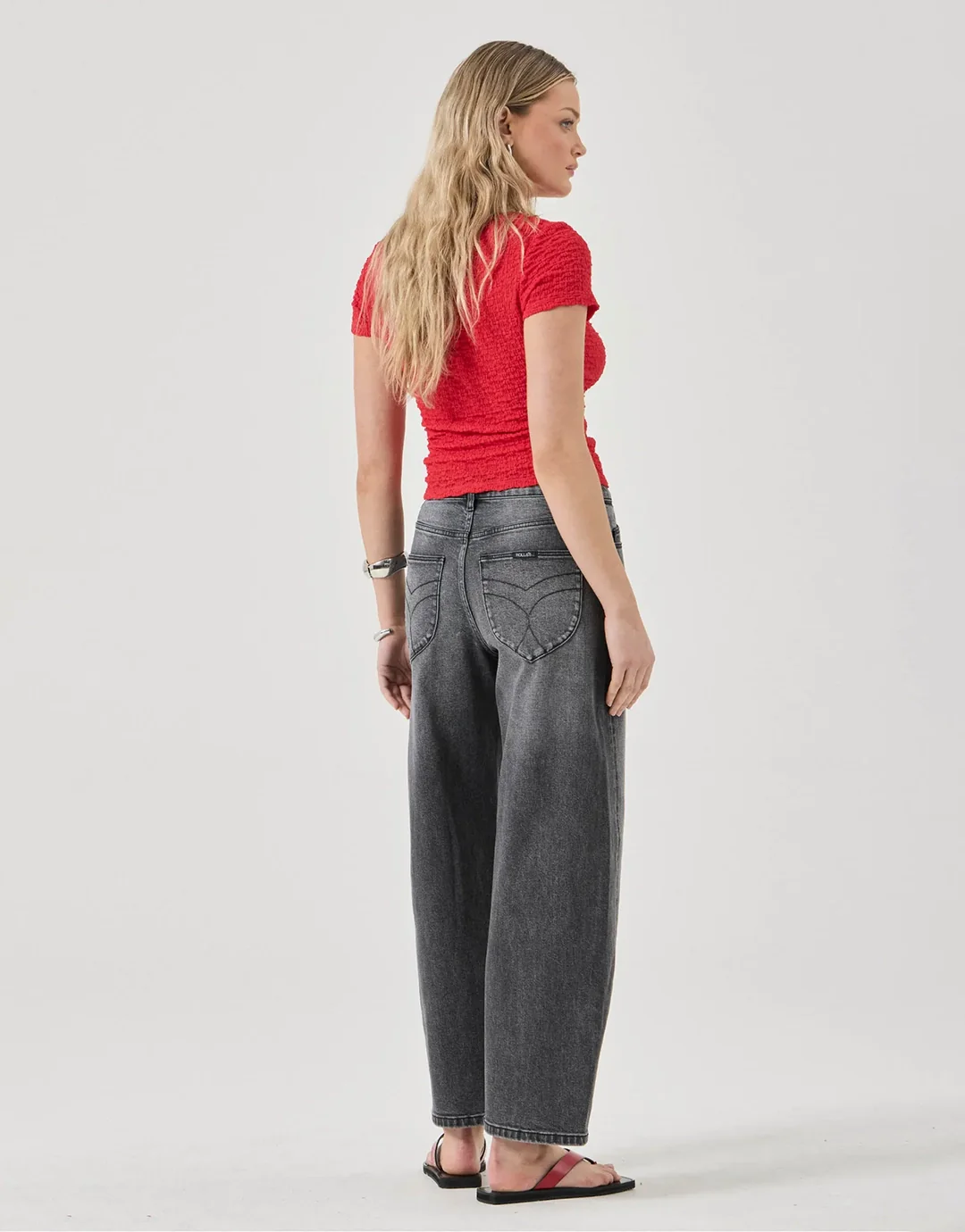 Gigi Barrel Jeans - Black Mountain - Image 3