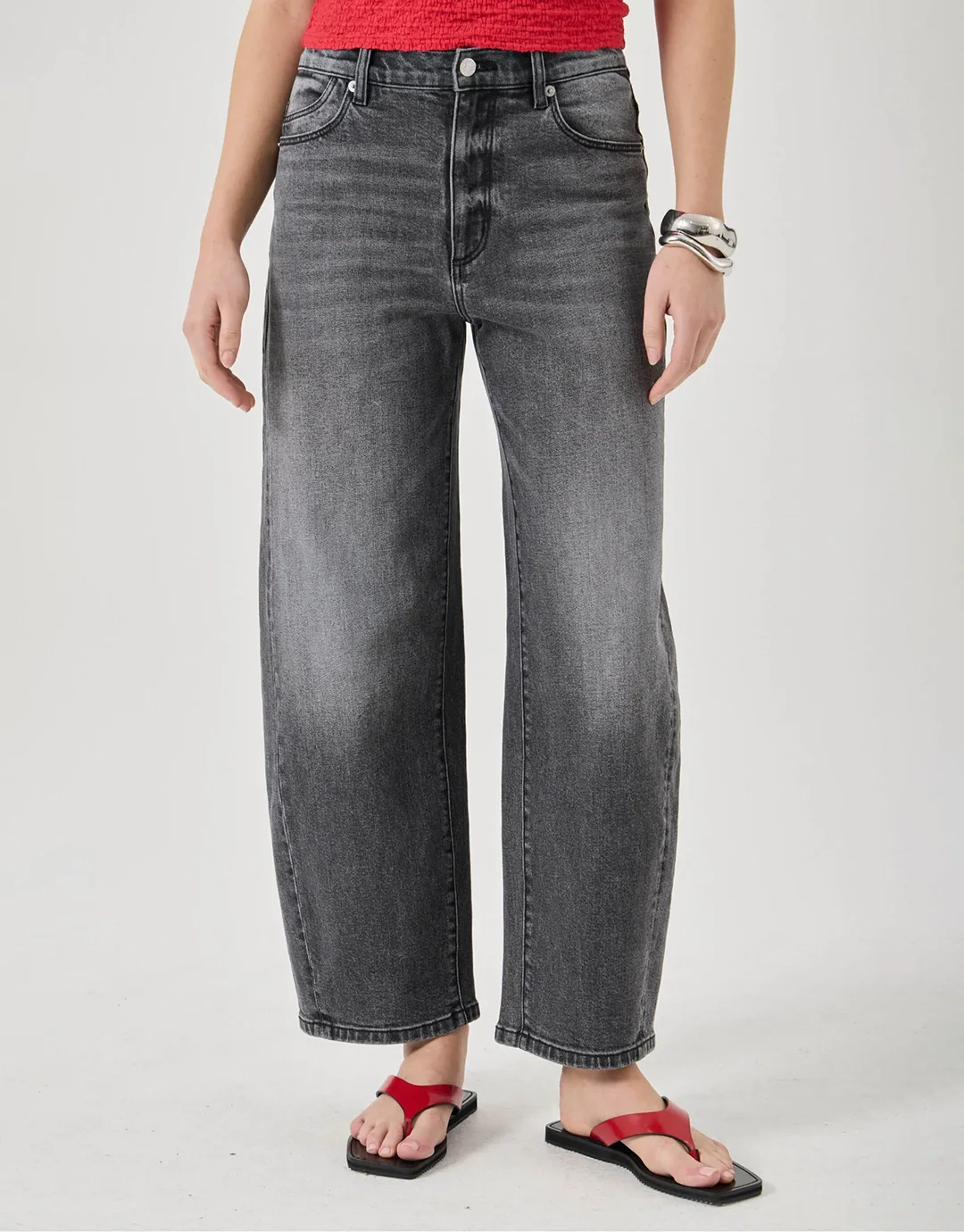 Gigi Barrel Jeans - Black Mountain - Image 4