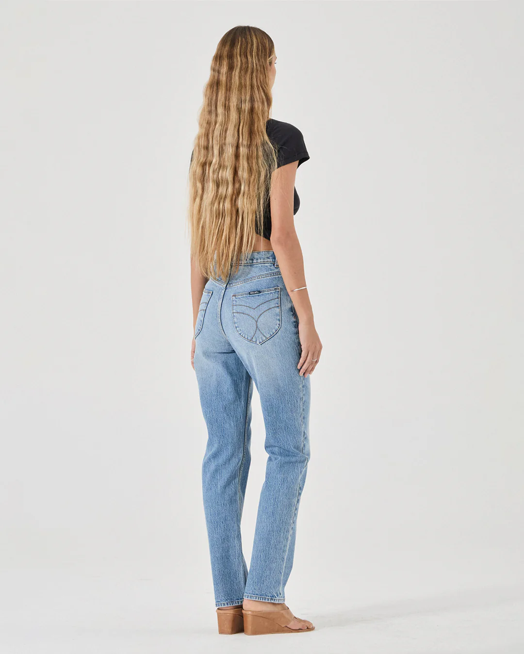 Loulou Straight Long Denim Jeans - Lennon Blue - Image 2