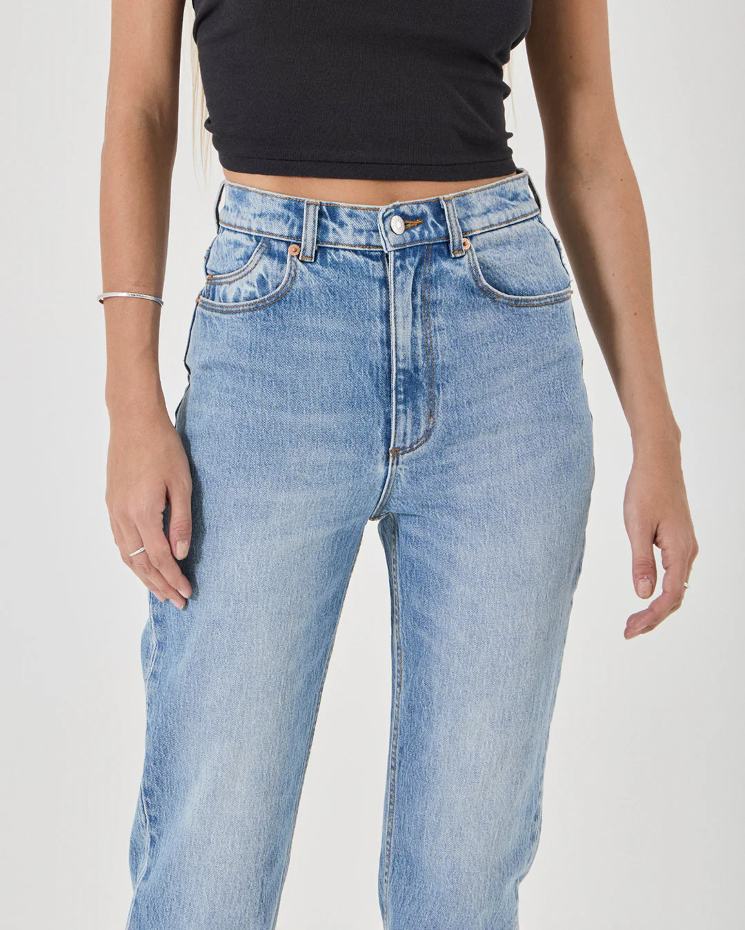 Loulou Straight Long Denim Jeans - Lennon Blue - Image 5