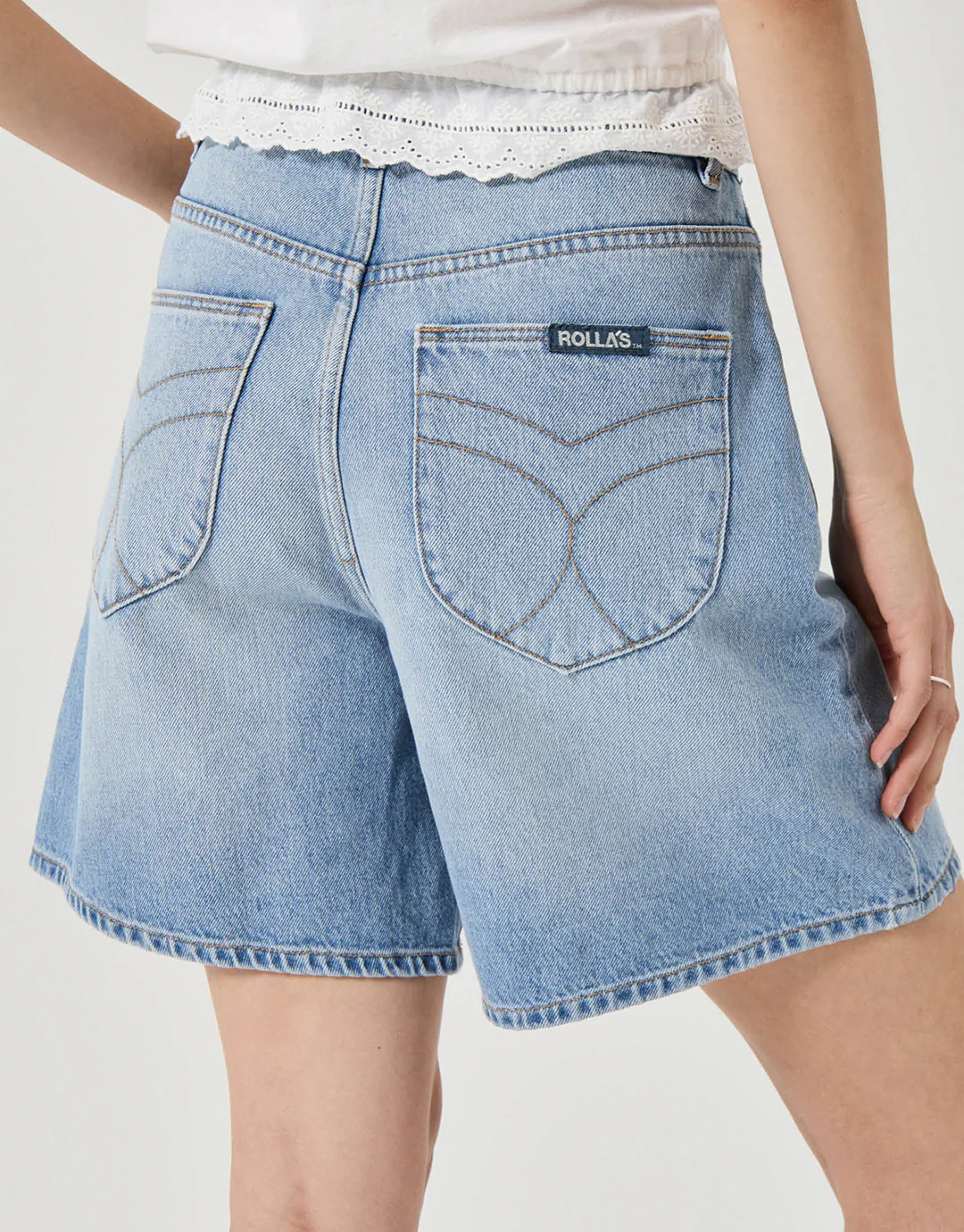 Super Mirage Denim Shorts - Lennon Blue - Image 6