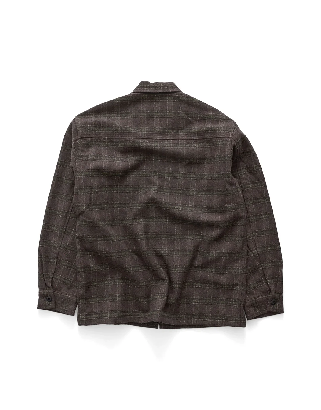LS Zip Thru Shirt - Chocolate - Image 2