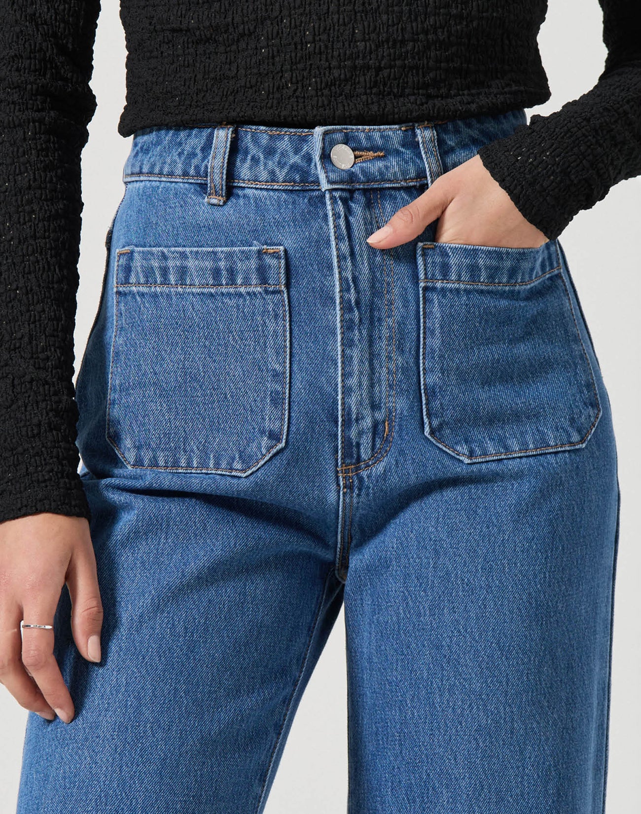 Sailor Long Denim Jeans - Ashley Blue - Image 5