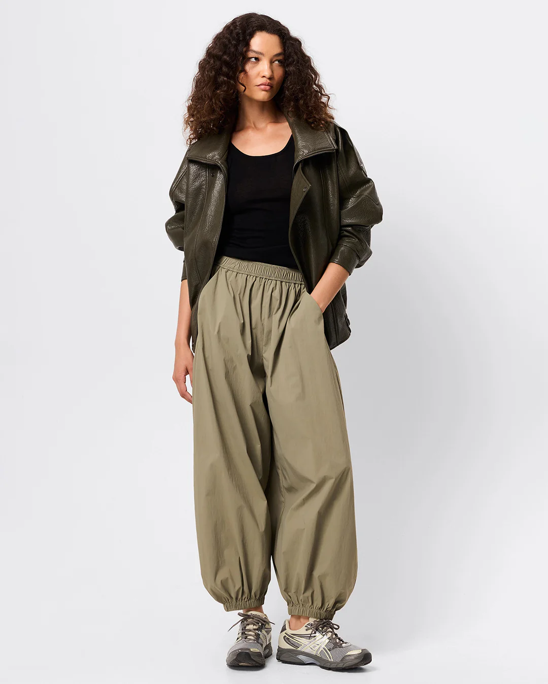 Saxon Oversized Bomber - Olive - Image 2
