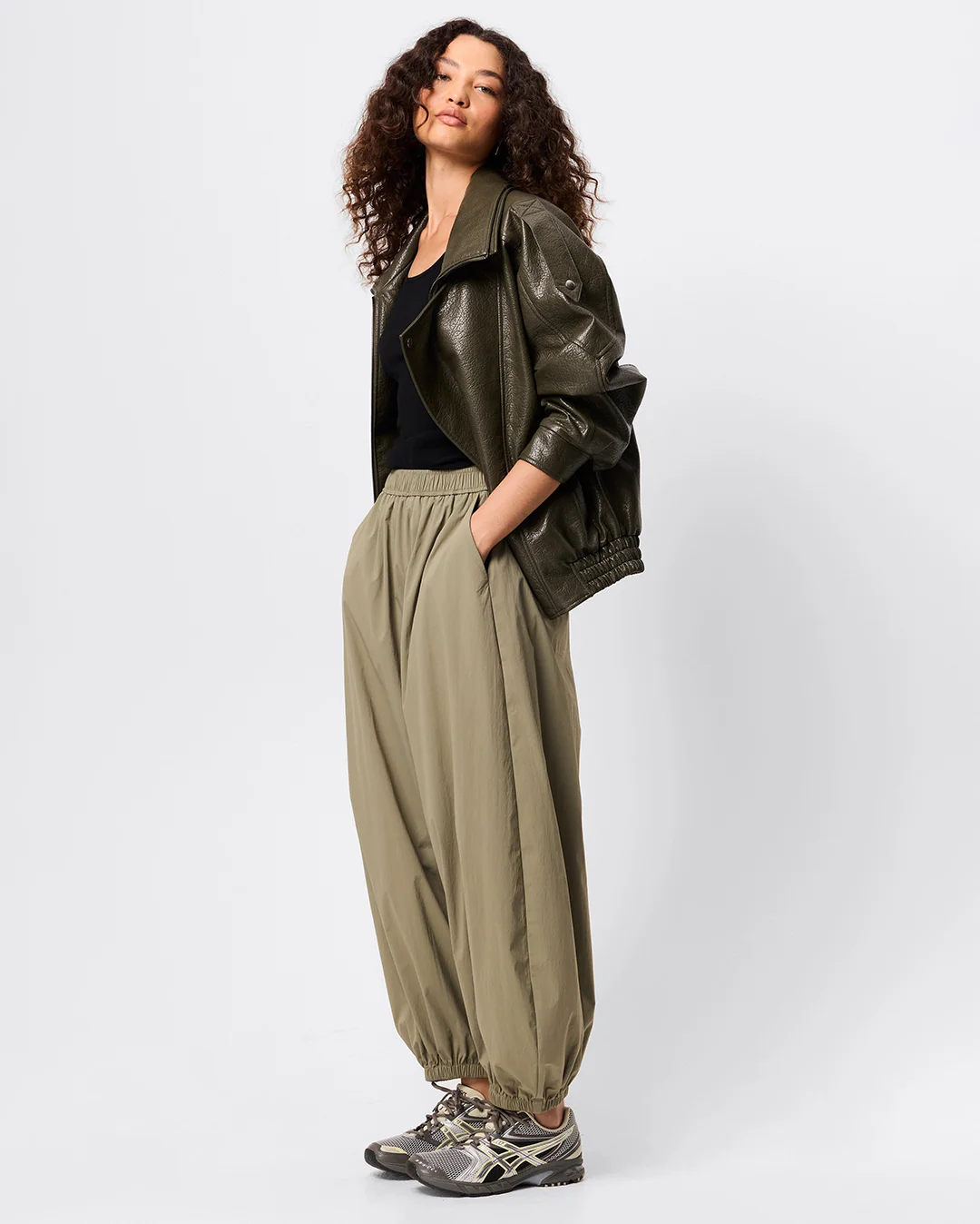 Saxon Oversized Bomber - Olive - Image 3