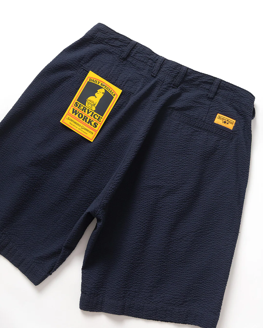 Seersucker Part Timer Shorts - Dark Navy - Image 4