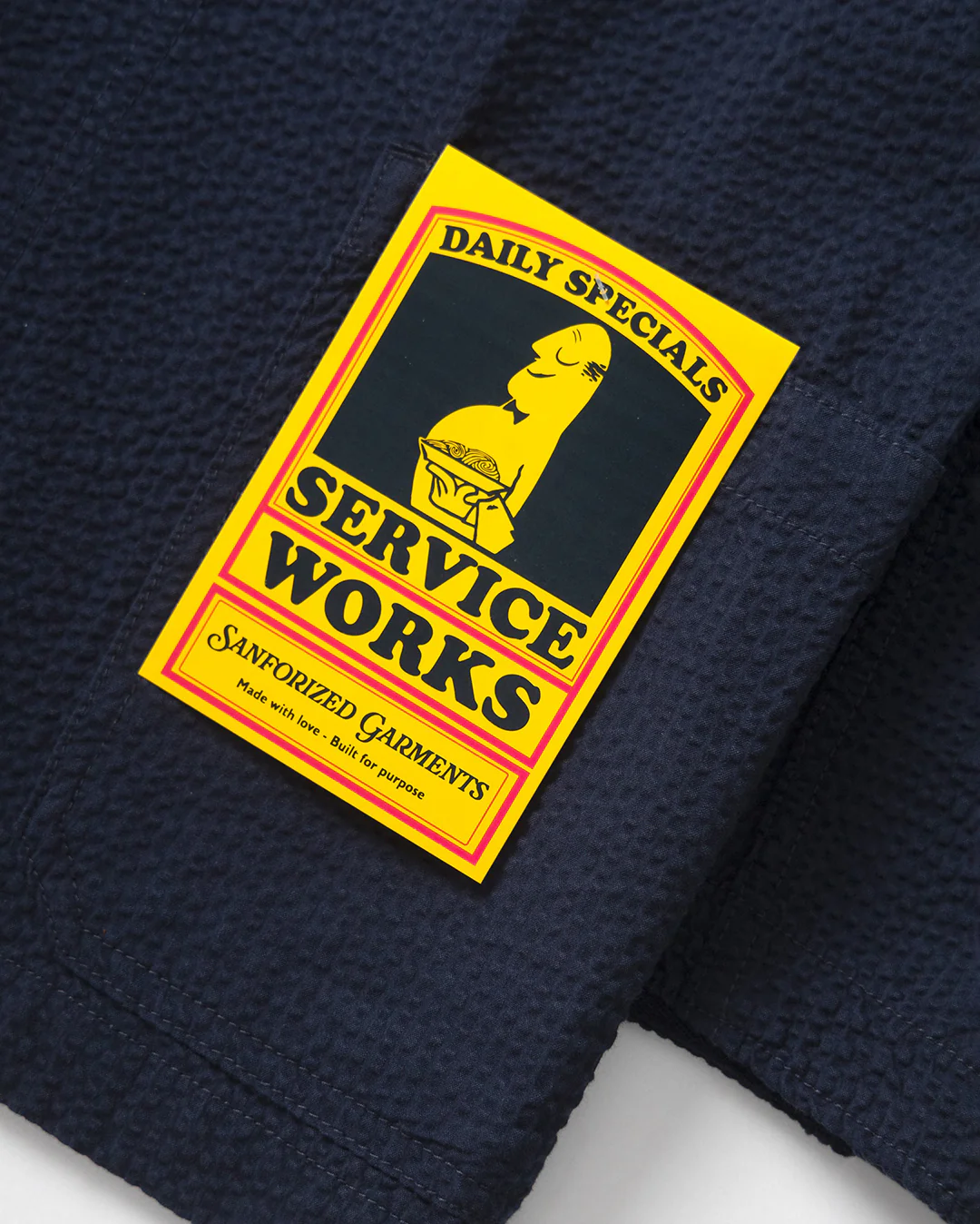 Seersucker Server Suit Jacket - Dark Navy - Image 5