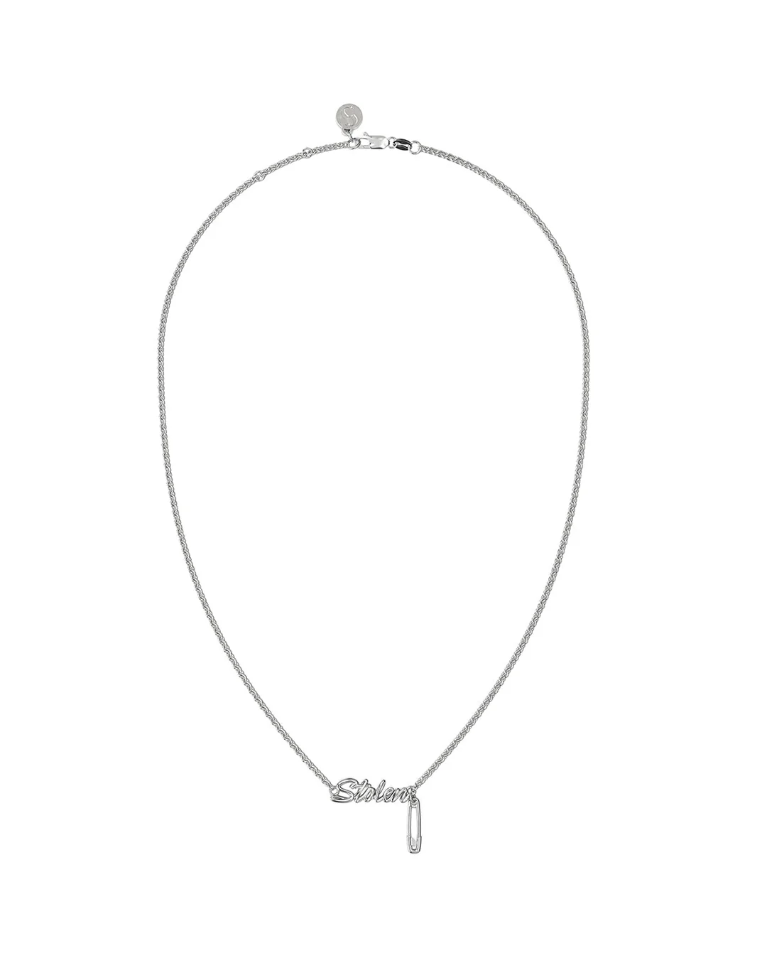 Sentimental Script Necklace - Silver