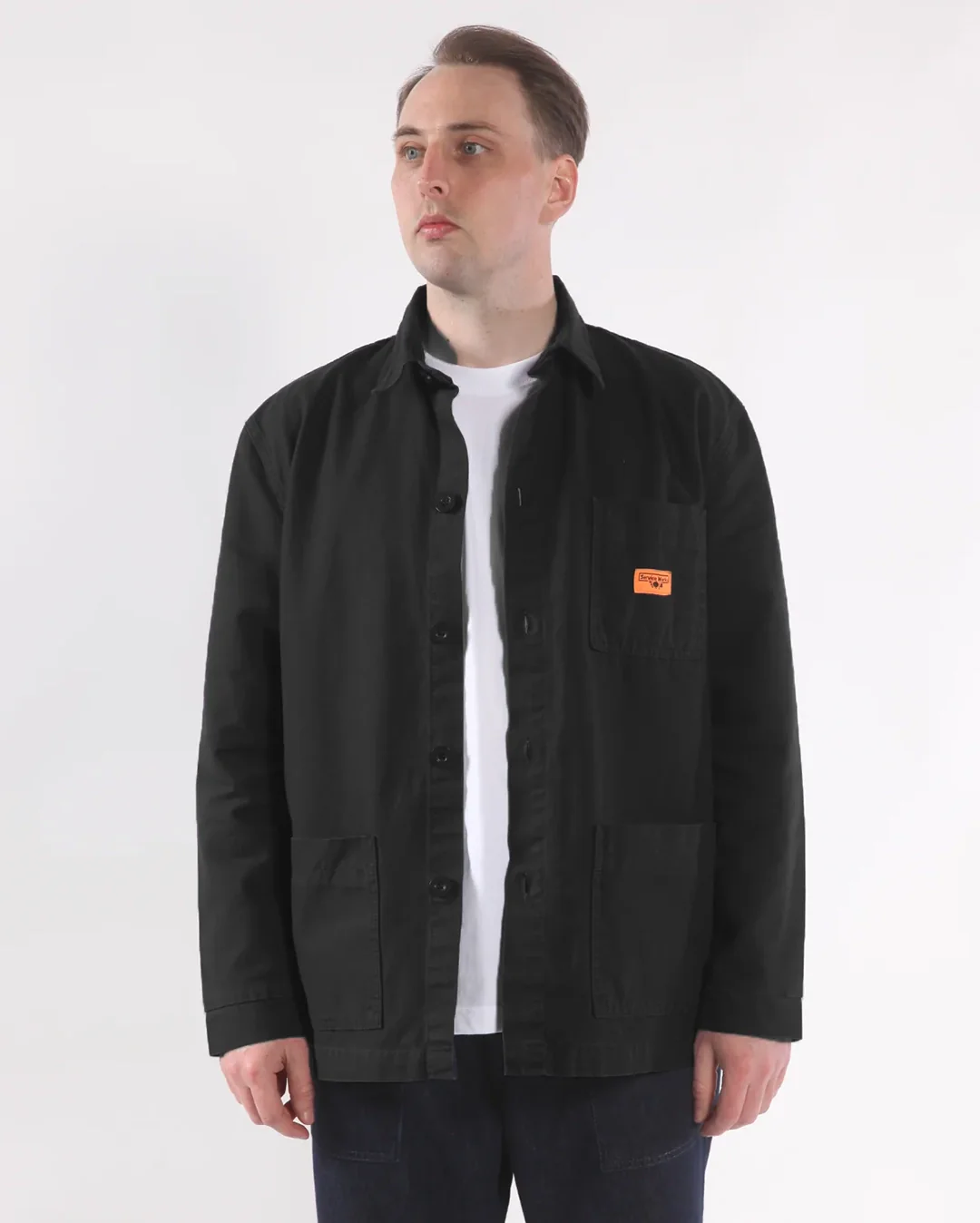 Canvas Chore Shirt - Black - Image 8