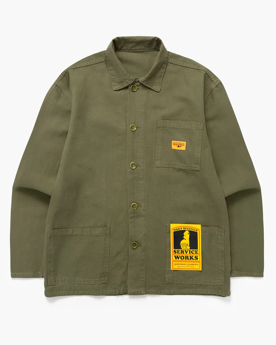 Canvas Chore Shirt - Olive