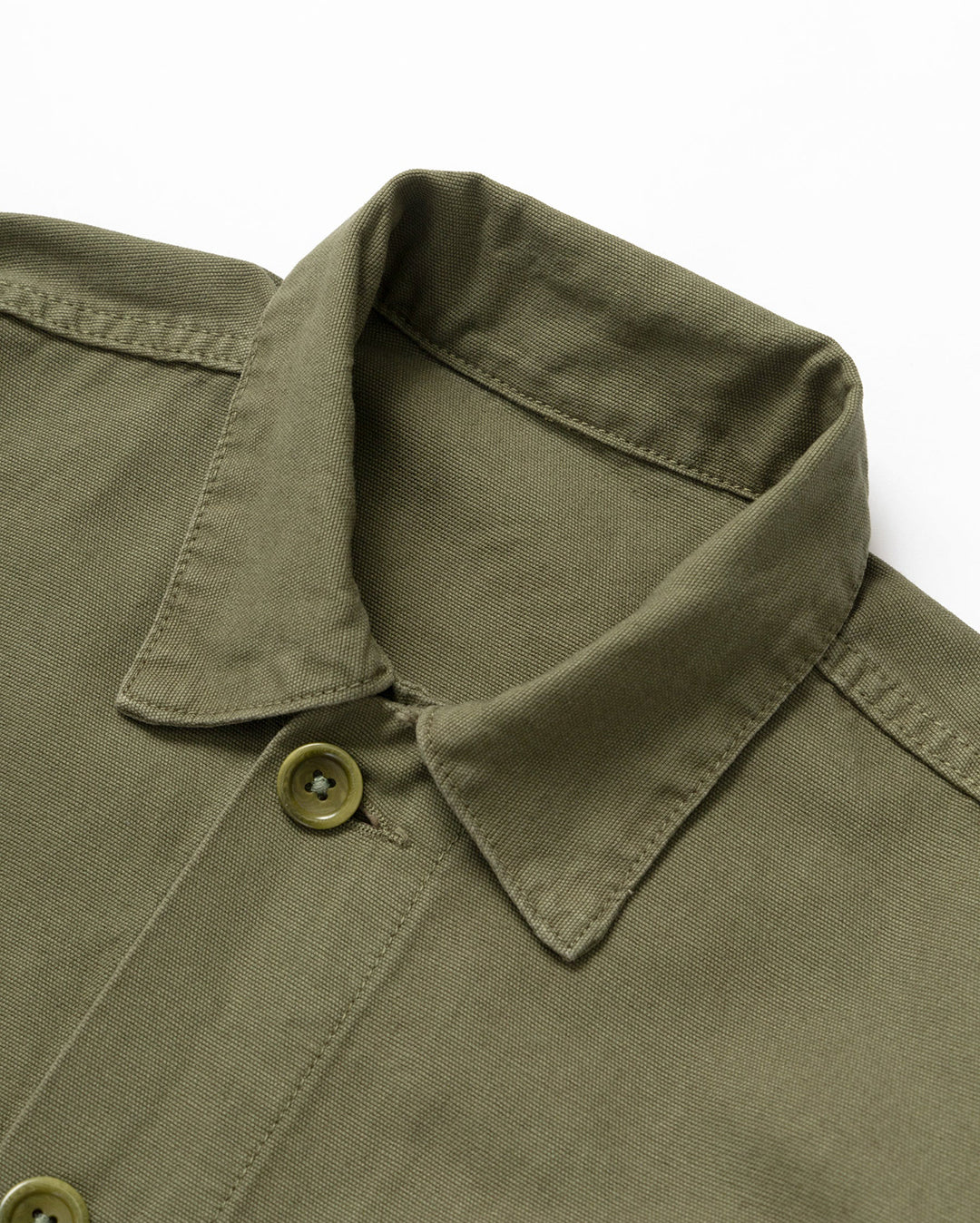 Canvas Chore Shirt - Olive - Image 5