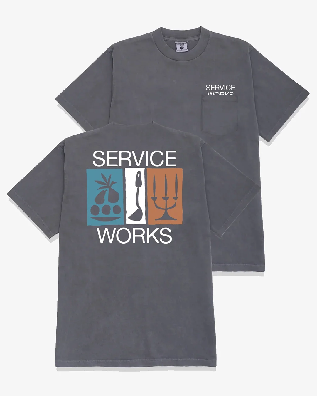 Nourish Pocket T-Shirt - Charcoal - Image 2