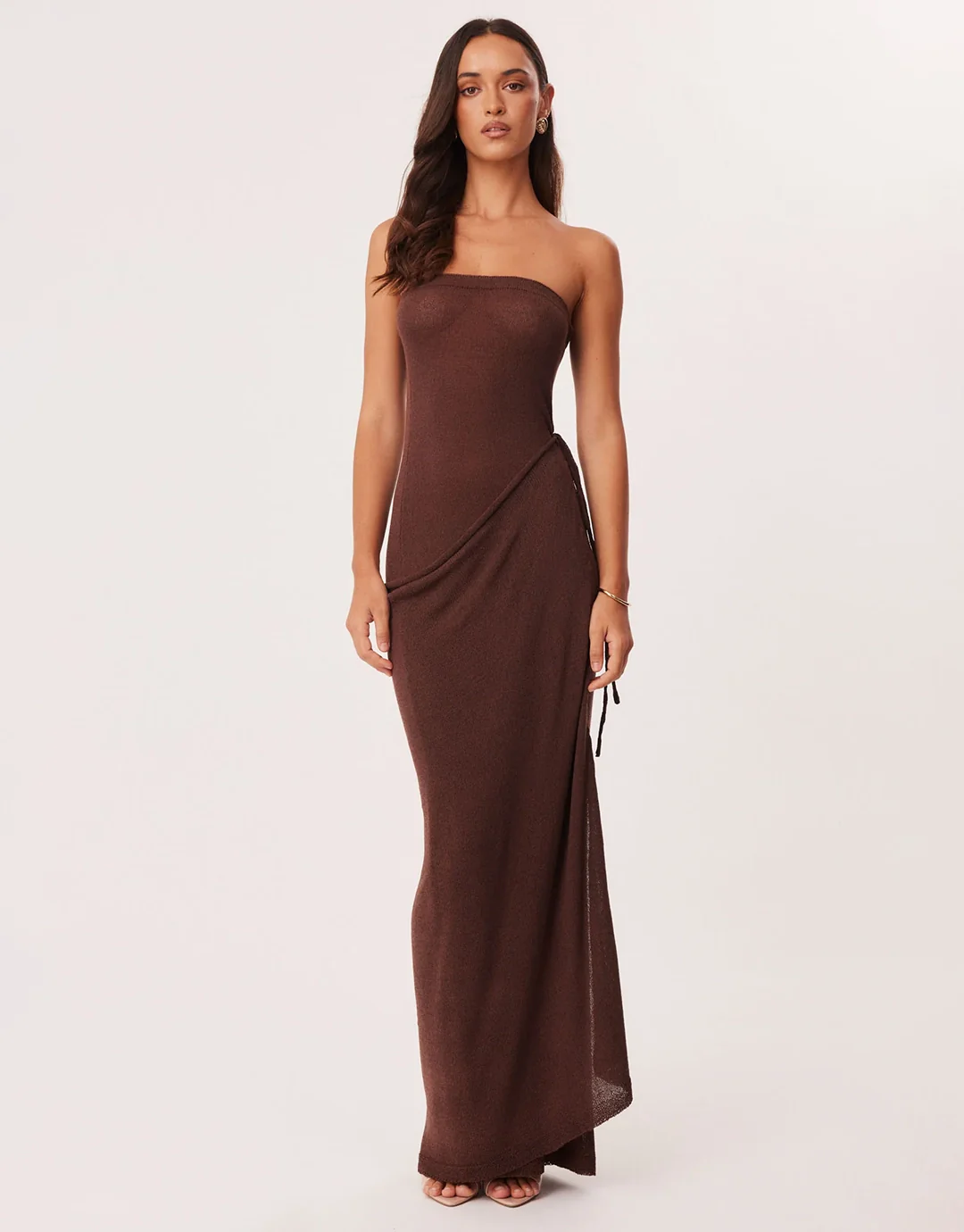 Mandy Wrap Maxi Dress - Chocolate